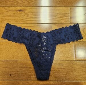 Victoria's Secret Navy Lace Thong